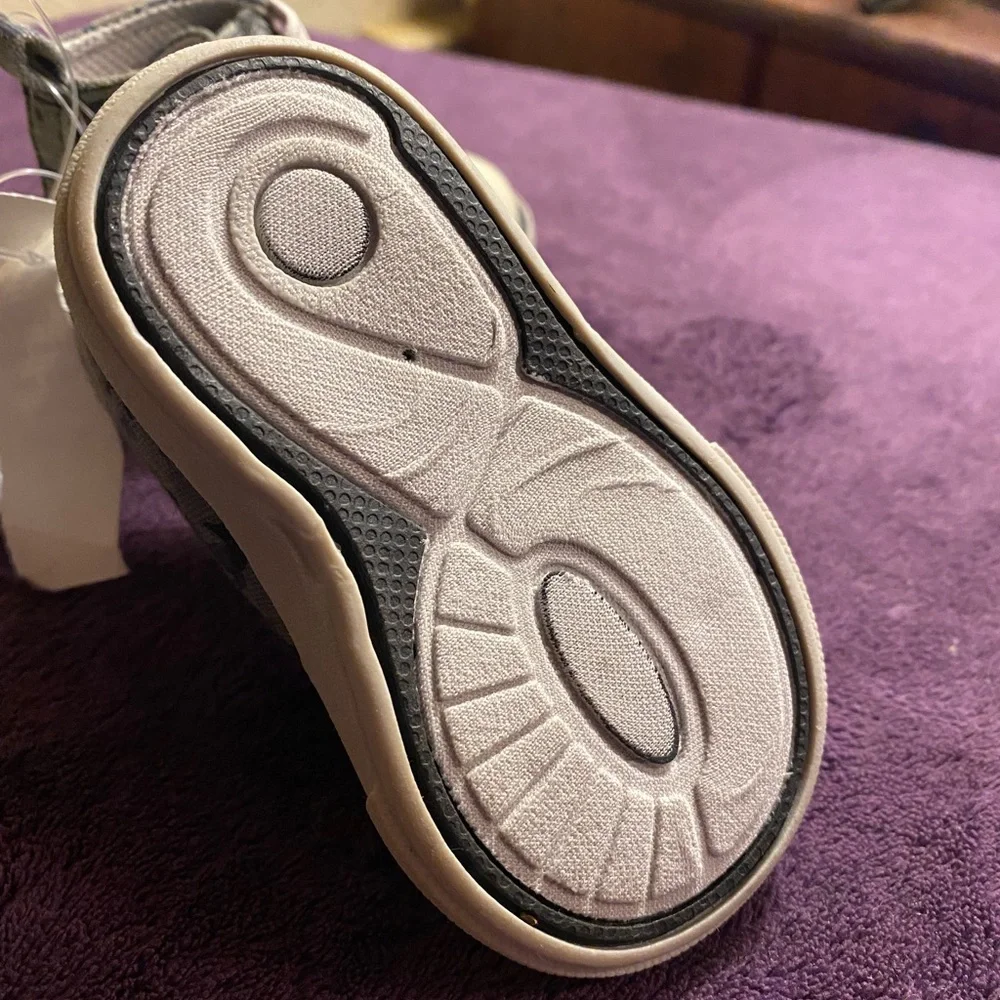 Baby Deer Gray Camo Infant Sneakers Size 3 High Top Walker Shoes